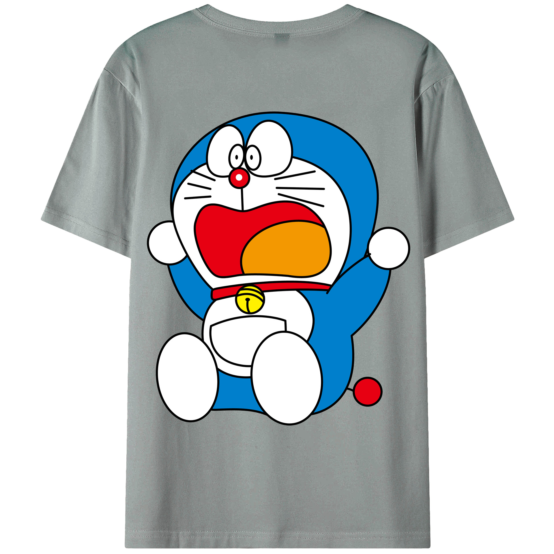 （画像用） ドラえもん Doraemon 綿100％ メンズ半袖Tシャツ（バックプリント） 通気性
